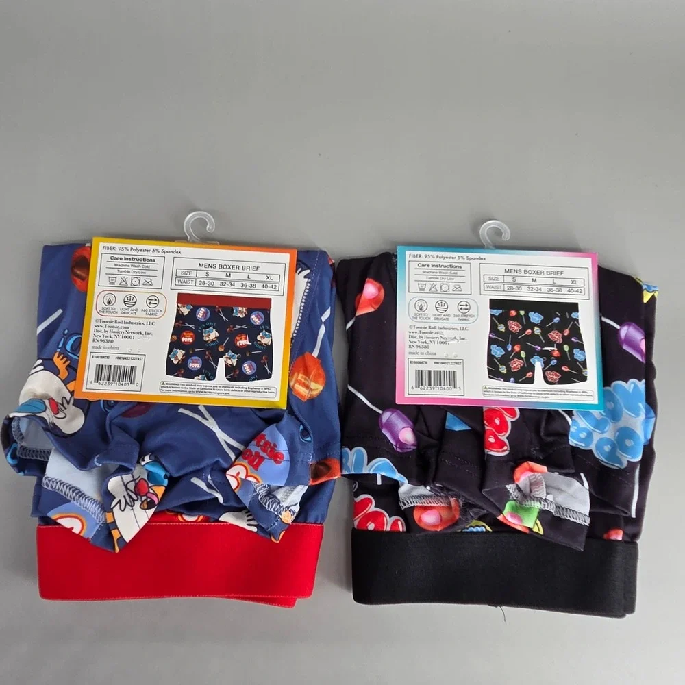 Tootsie Pops Blow Pop Boxer Briefs Mens XL 2 Pack Candy Novelty Foodie Underwear